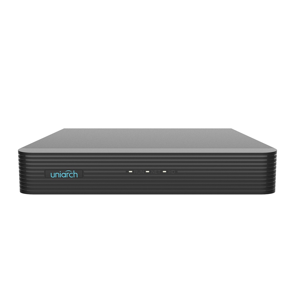 NVR IP 8MPX 8CH 8POE 1HDD 6TB AUDIO UNIARCH