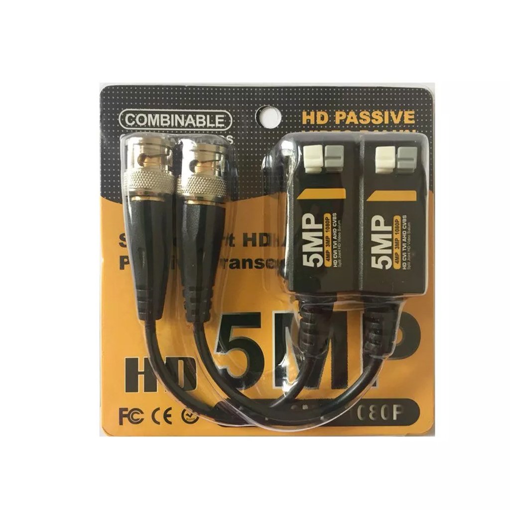 VIDEO BALUN 5MPX PASIVO HD/CVI/TVI/AHD PAR