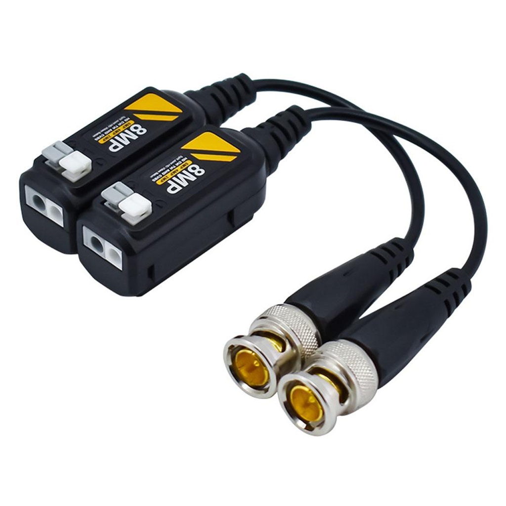 VIDEO BALUN 8MPX PASIVO HD/CVI/TVI/AHD PAR