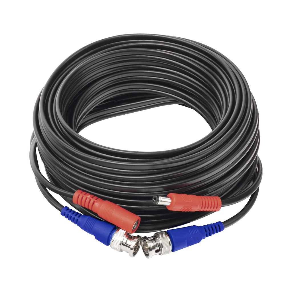 CABLE ARMADO BNC VIDEO Y VOLTAJE 30MTS