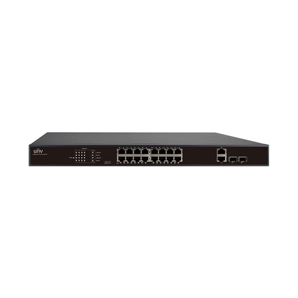 SWITCH 18 PUERTOS 16 POE 10/100/1000MBPS 2 PUERTOS COMBO RJ/SFP 1U NO ADMIN UNV