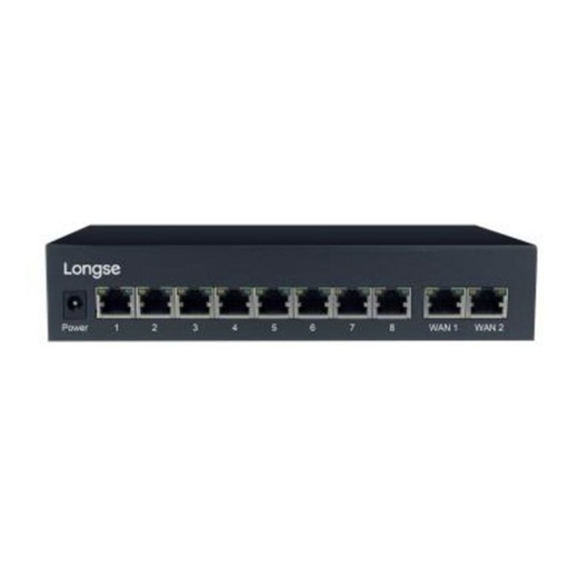 [SP8P] SWITCH 10 PUERTOS 8 POE 10/100MBPS 2 PUERTOS ENLACE 10/100/1000MBPS 1U NO ADMIN LONGSE