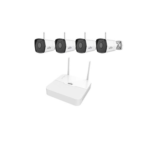 [KIT/NVR301-04LS3-W/4*IPC2122LB-AF28WK-G] NVR KIT WIFI 4 CAMARAS BALA WIFI 2MPX IR 30MTS 1HDD 6TB AUDIO HUMANO METAL-PLASTICO IP67 UNV